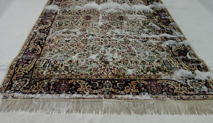 Oriental rug cleaning process