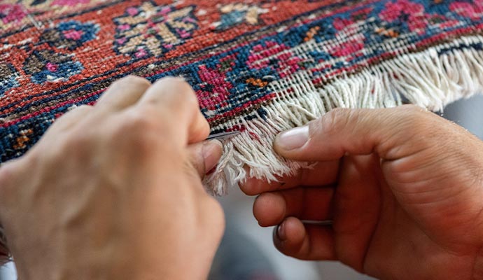 Rug fringe repair