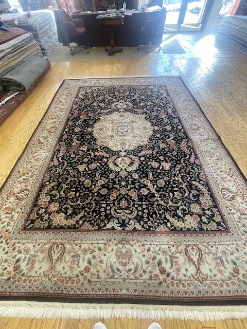 Wool and Silk Rug Cleaning Customer in Greenville