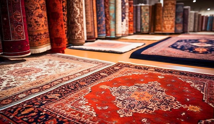  Different type colorful rug store by jafri oriental rugs.