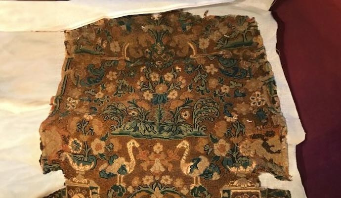 A fragment of an antique tapestry